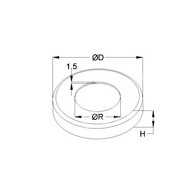 Rozeta maskująca Ø 105 mm dla rury Ø 50,8 mm poler