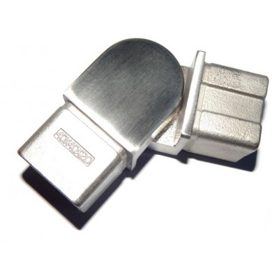 Kolano  regulowane, przegubowe wklejane w profil 40x40x2 mm szlif