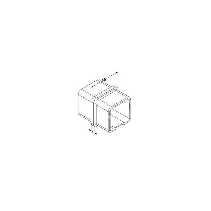 Łącznik profilu 40x40x2 mm szlif