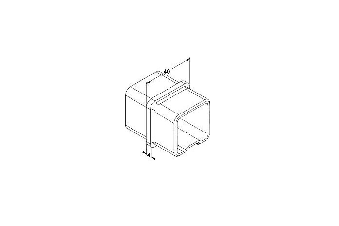 Łącznik profilu 40x40x2 mm szlif