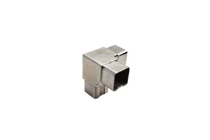 Kolano trójnik narożny wklejany w profil 40x40x2 mm szlif