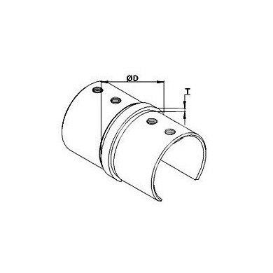 Łącznik pochwytu nakładanego Ø 48,3x1,5 mm szlif