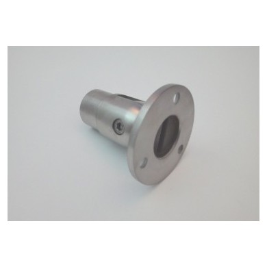 Kołnierz przyścienny regulowany, mocowanie rury Ø 42,4x2 mm szlif