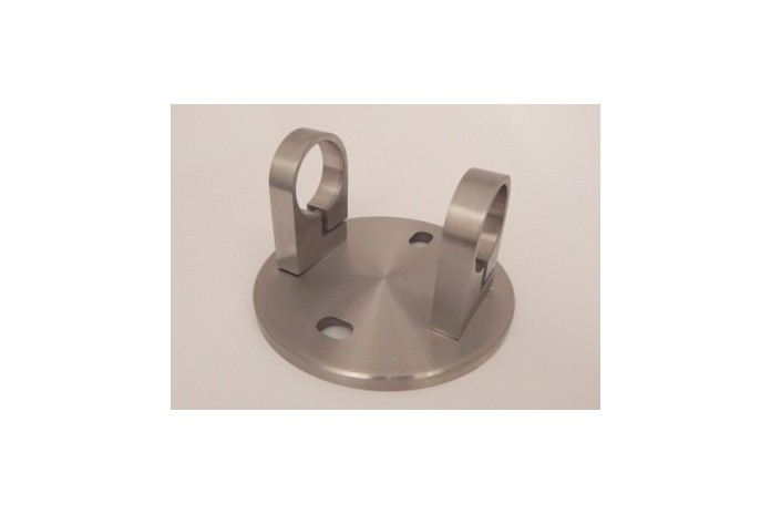 Mocowanie boczne słupka do rury Ø 42,4 mm szlif