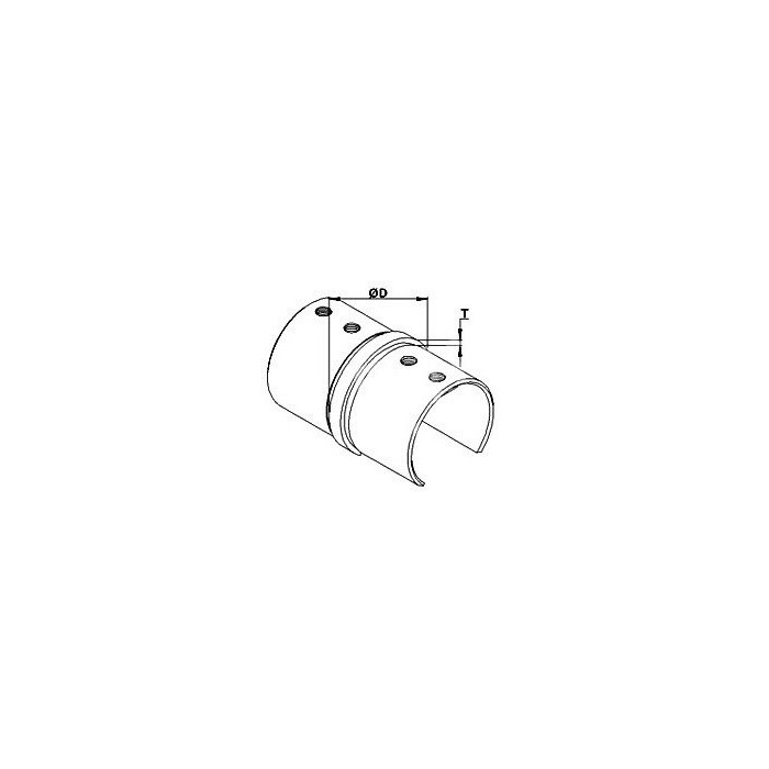 Łącznik pochwytu nakładanego Ø 42,4x1,5 mm szlif