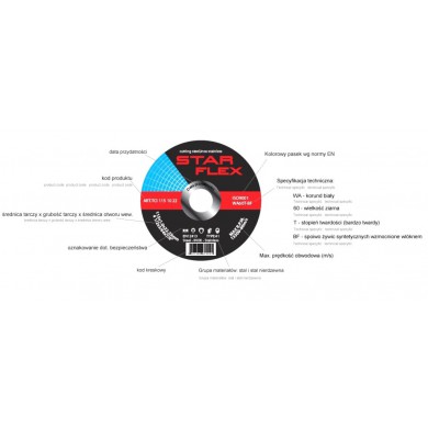Tarcza do cięcia stali nierdzewnej 125x1x22 mm