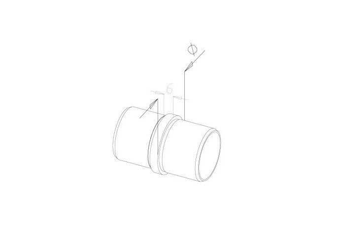Łącznik rury Ø 42,4x2 mm szlif stal 316