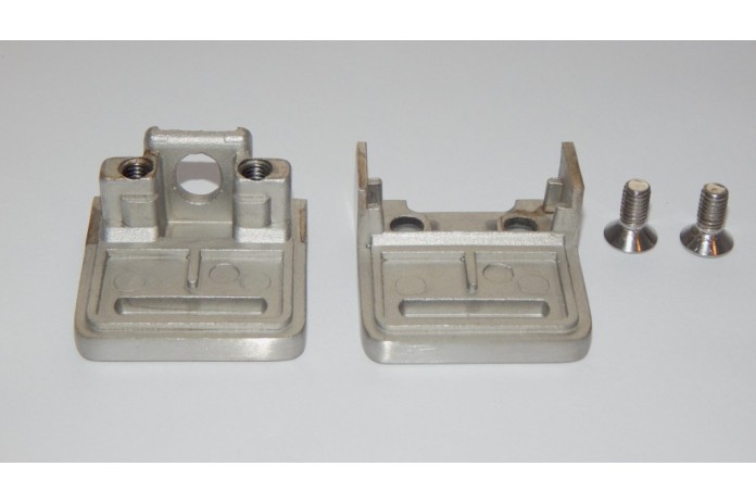 Uchwyt do szkła 45x45 mm do rury Ø 50,8 mm (ZAMAK) surowy