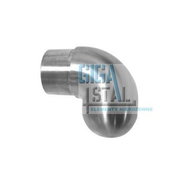 Kolano ślepe, zakończenie poręczy wklejane w rurę Ø 42,4x2 mm szlif