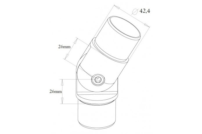 Kolano przegubowe wklejane w rurę Ø 42,4x2 mm szlif