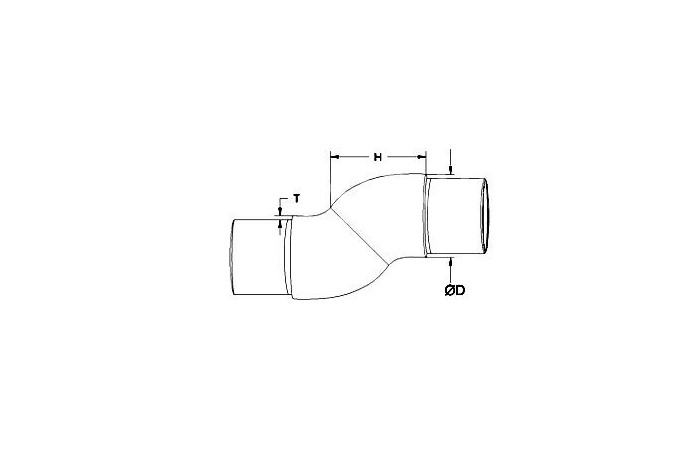 Kolano regulowane, skrętne wklejane w rurę Ø 50,8x1,5 mm szlif