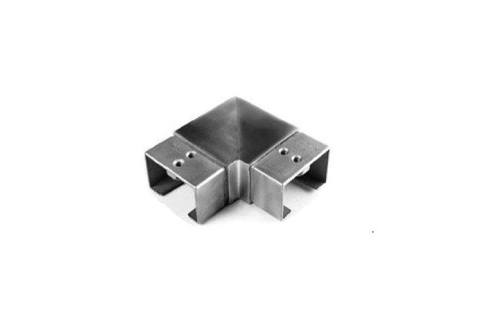 Kolano poziome 90º dla pochwytu nakładanego 60x40x1,5 mm szlif