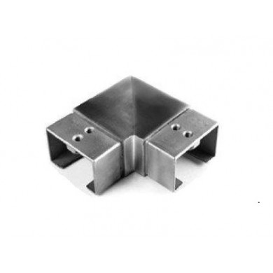 Kolano poziome 90º dla pochwytu nakładanego 60x40x1,5 mm szlif