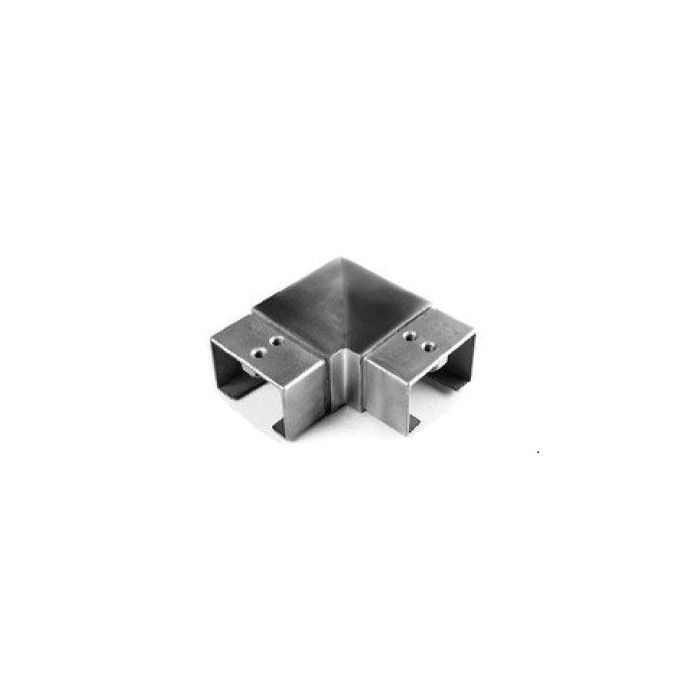 Kolano poziome 90º dla pochwytu nakładanego 60x40x1,5 mm szlif