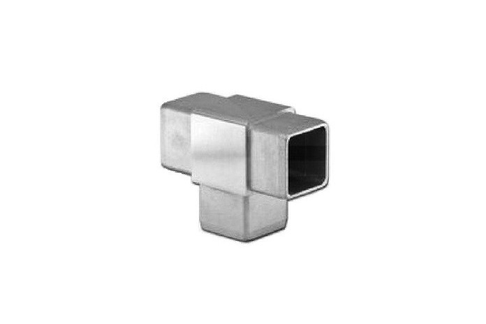 Kolano trójnik T wklejane w profil 40x40x2 mm szlif