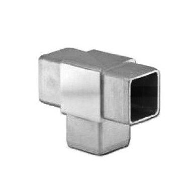 Kolano trójnik T wklejane w profil 40x40x2 mm szlif