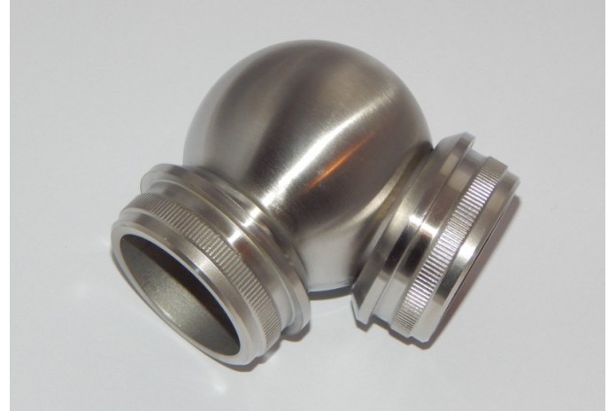Kolano przegubowe kulowe wbijane w rurę Ø 42,4x2 mm szlif