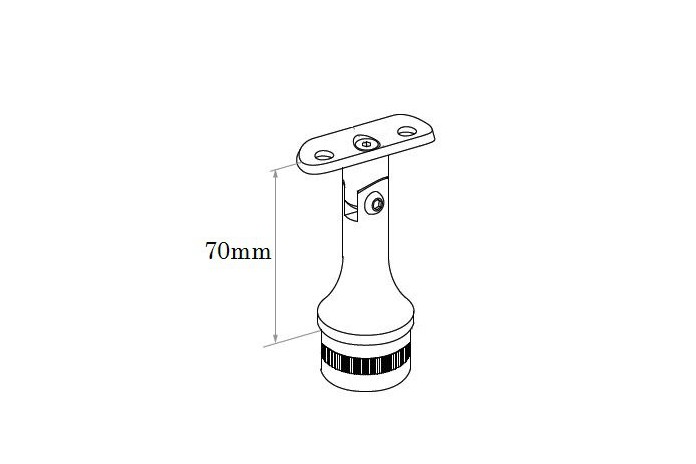Podpora stożkowa Ø 50,8 mm wbijana w słupek Ø 42,4 mm regulowana szlif