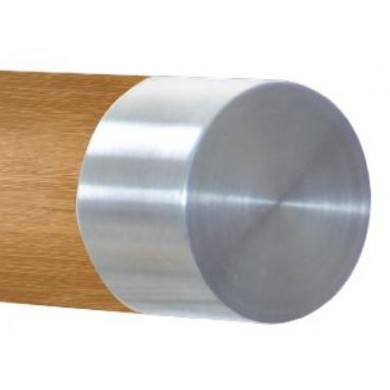 Poręcz dębowa 42,4 mm długość 1000 mm + stal szlifowana