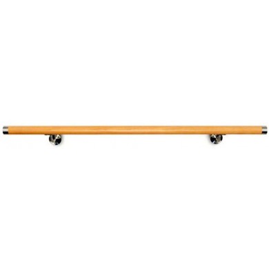 Poręcz dębowa 42,4 mm długość 1250 mm + stal szlifowana