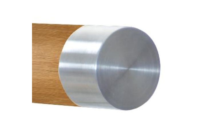 Poręcz dębowa 42,4 mm długość 1250 mm + stal szlifowana