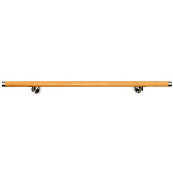 Poręcz dębowa 42,4 mm długość 2000 mm + stal szlifowana