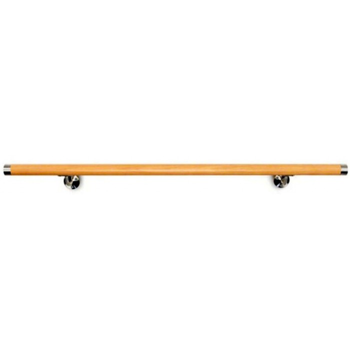 Poręcz dębowa 42,4 mm długość 2000 mm + stal szlifowana