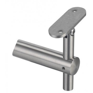 Mocowanie poręczy  płaskiej do boku słupka 42,4 mm szlif