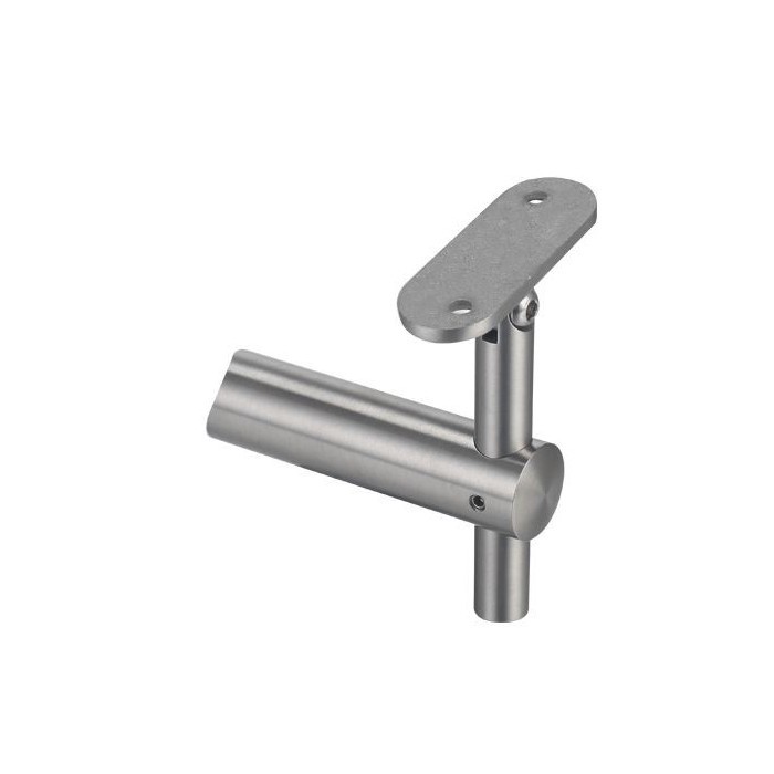 Mocowanie poręczy  płaskiej do boku słupka 42,4 mm szlif