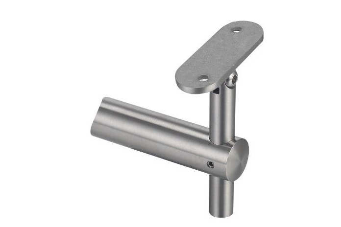 Mocowanie poręczy  płaskiej do boku słupka 42,4 mm szlif
