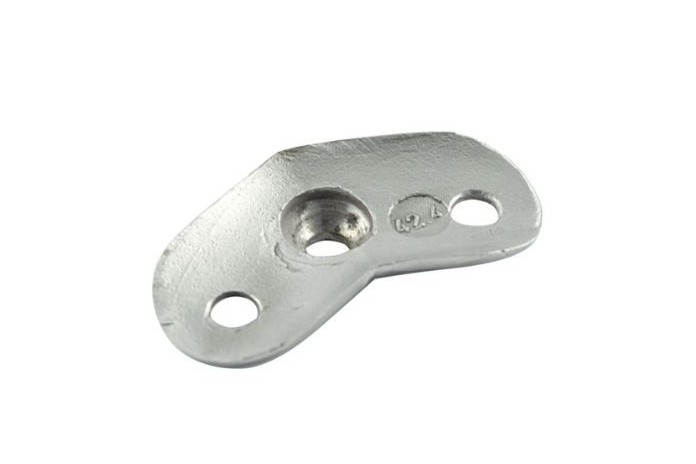 Blaszka montażowa narożna 135° do rury Ø 42,4 mm szlif