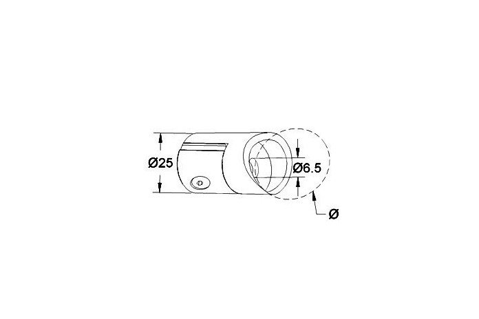 Uchwyt do blachy do rury  Ø 33,7 mm szlif