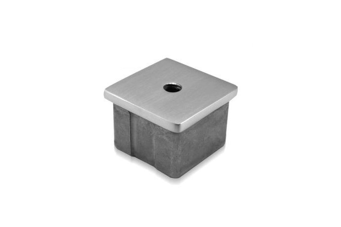 Zaślepka z gwintem M8 wklejana w profil 50x50x2 mm szlif