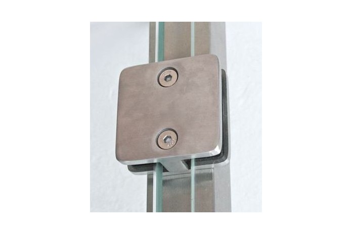 Uchwyt łączący do montażu czołowego 60x60 mm do 42,4 szlif (STAL 316)