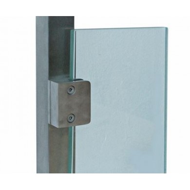 Uchwyt końcowy do montażu czołowego 50x60 mm do rury 42,4 poler (STAL 316)