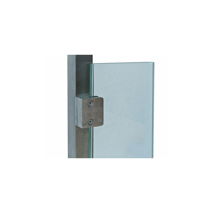 Uchwyt końcowy do montażu czołowego 50x60 mm do rury 42,4 poler (STAL 316)