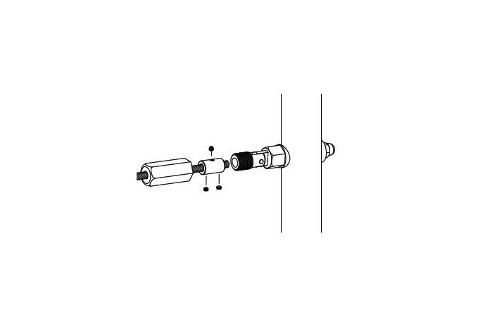 Końcówka linki  Ø 8 mm przegubowa dla rury Ø 42,4 mm