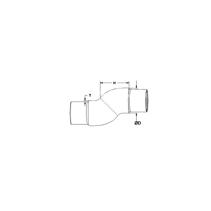 Kolano regulowane, skrętne wklejane w rurę Ø 33,7x2 mm szlif